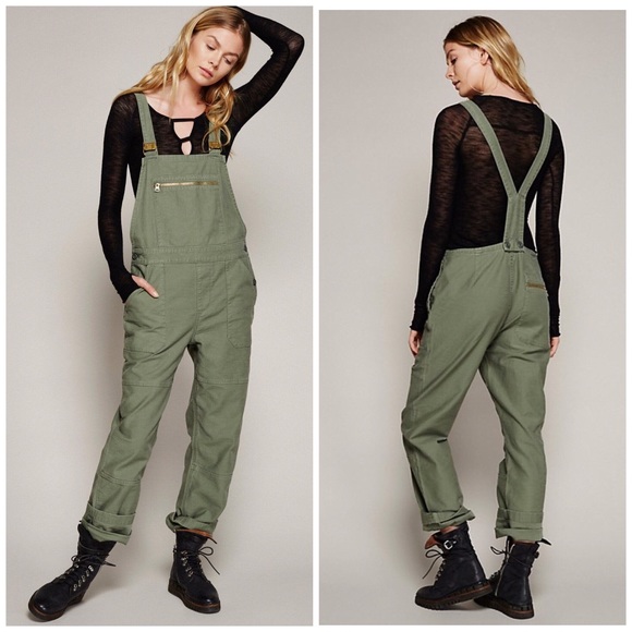 levi's surplus overalls green